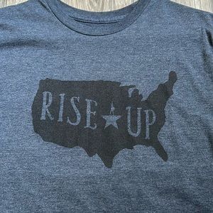 HAMILTON The Broadway Musical Blue Rise Up T Shirt